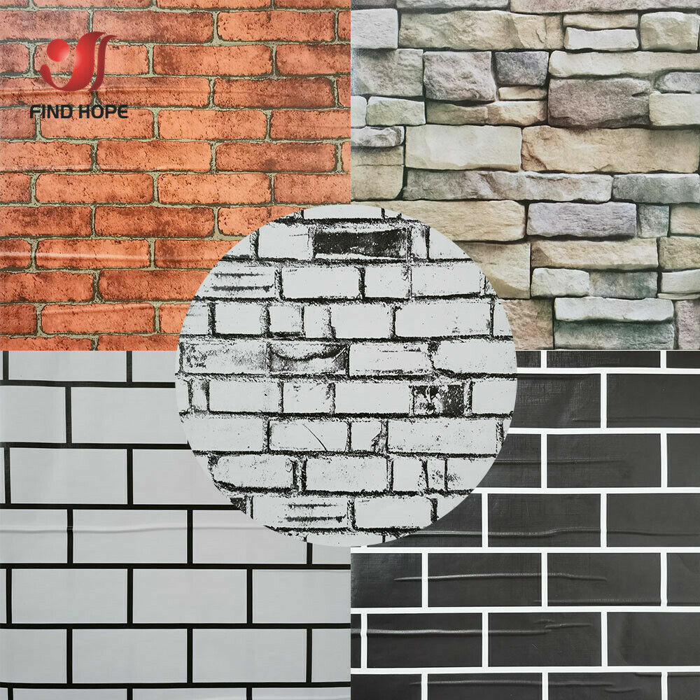 Brick Wallpaper Self Adhesive Vinyl Wall Stickers Home Kitchen Bedroom Decor DIY