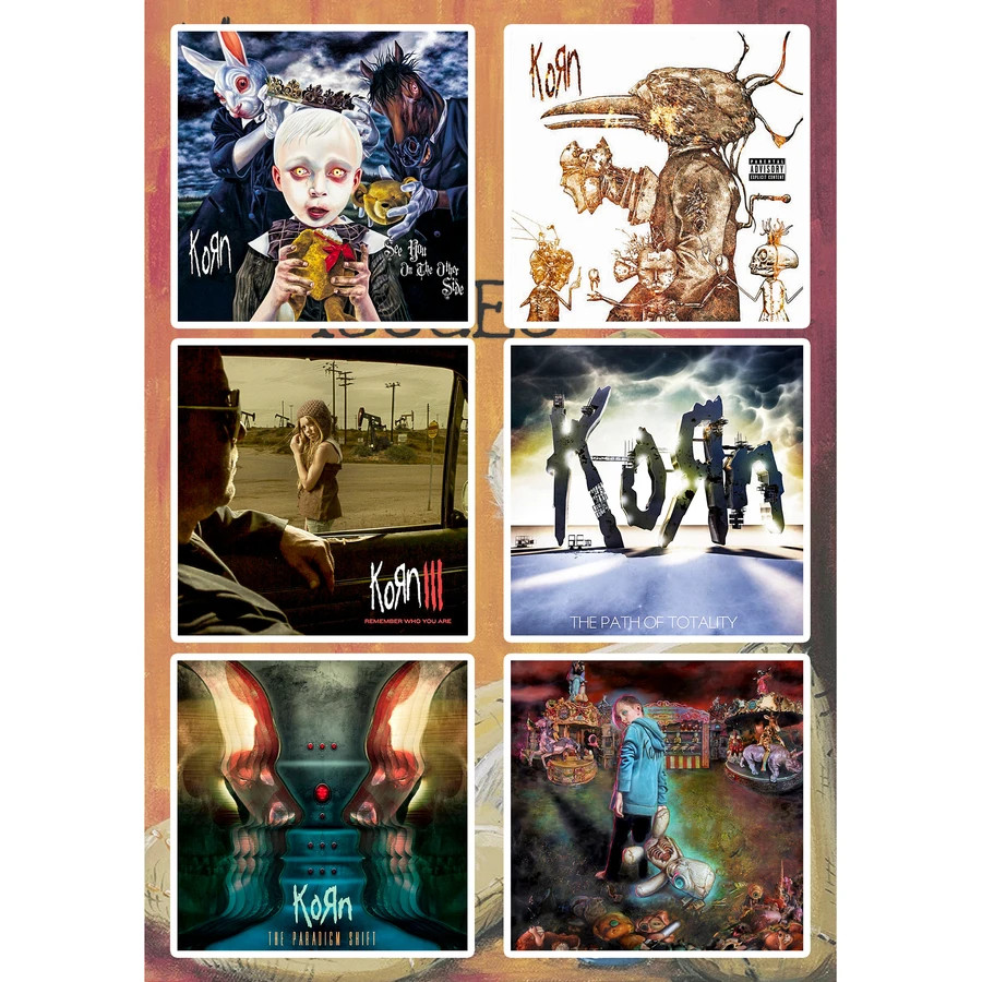 Korn Albums Sticker Pack Issues Follow The Leader Untouchables Life Is Peachy