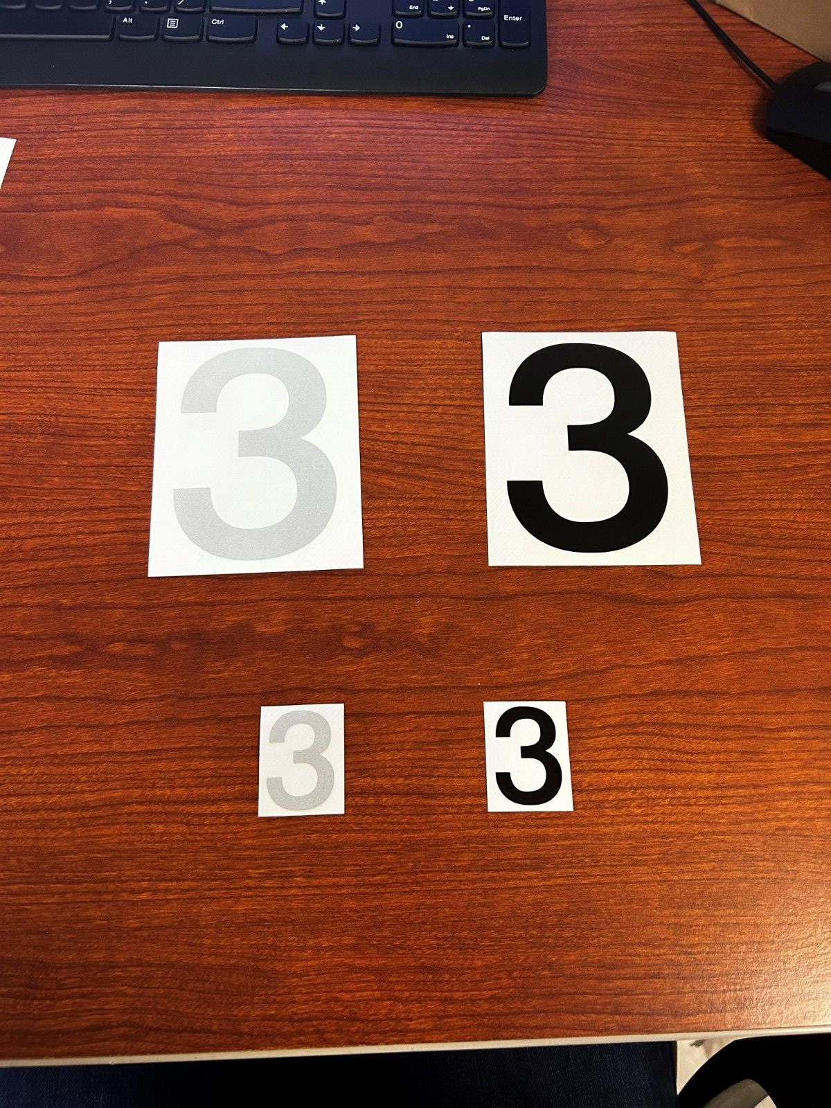3M Reflective Numbers – 1.5" and 4" Sizes – Black and White Variations