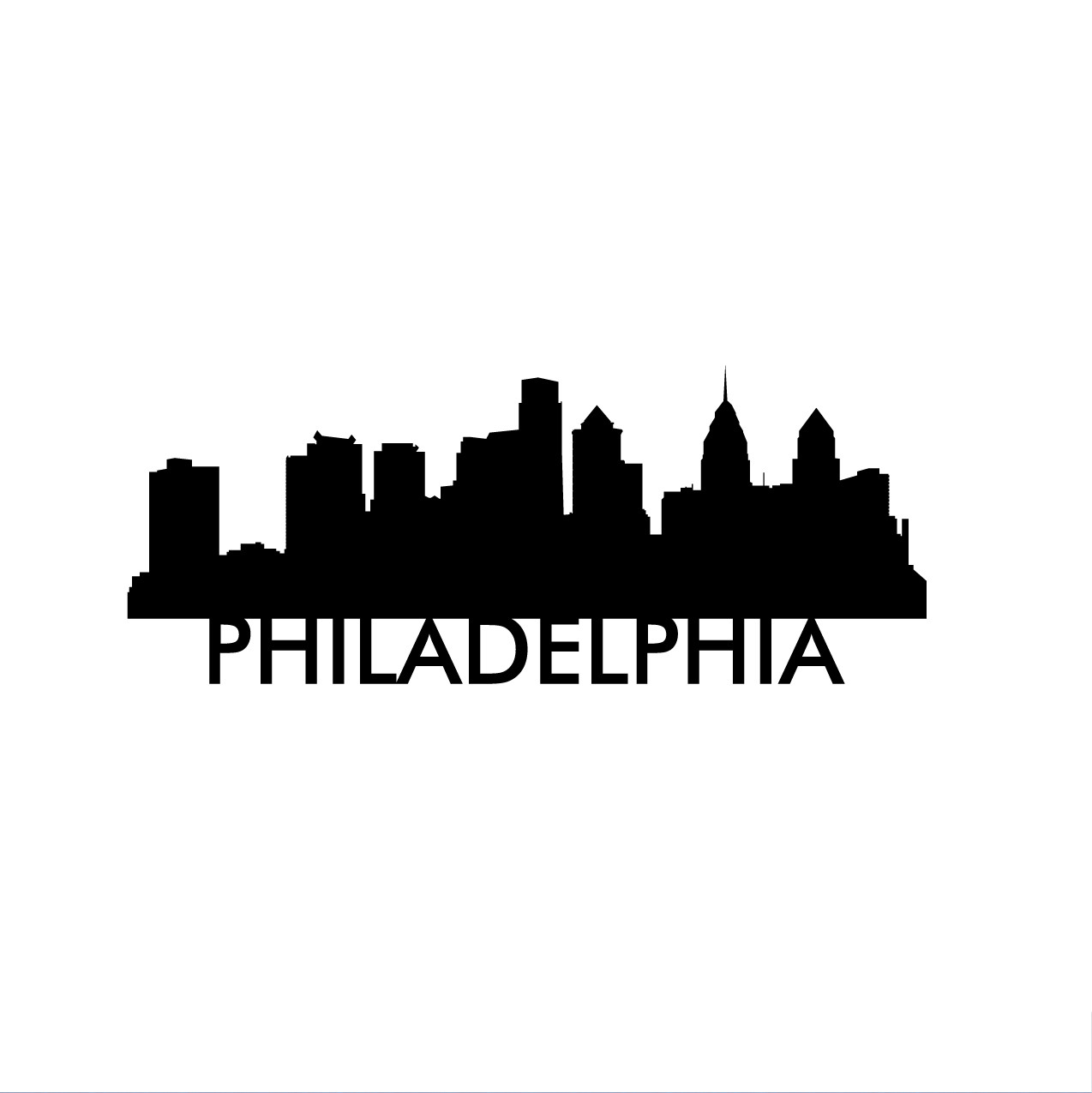 6.25" Philadelphia PA Decal Sticker Philly State Skyline Skyscapes City View USA