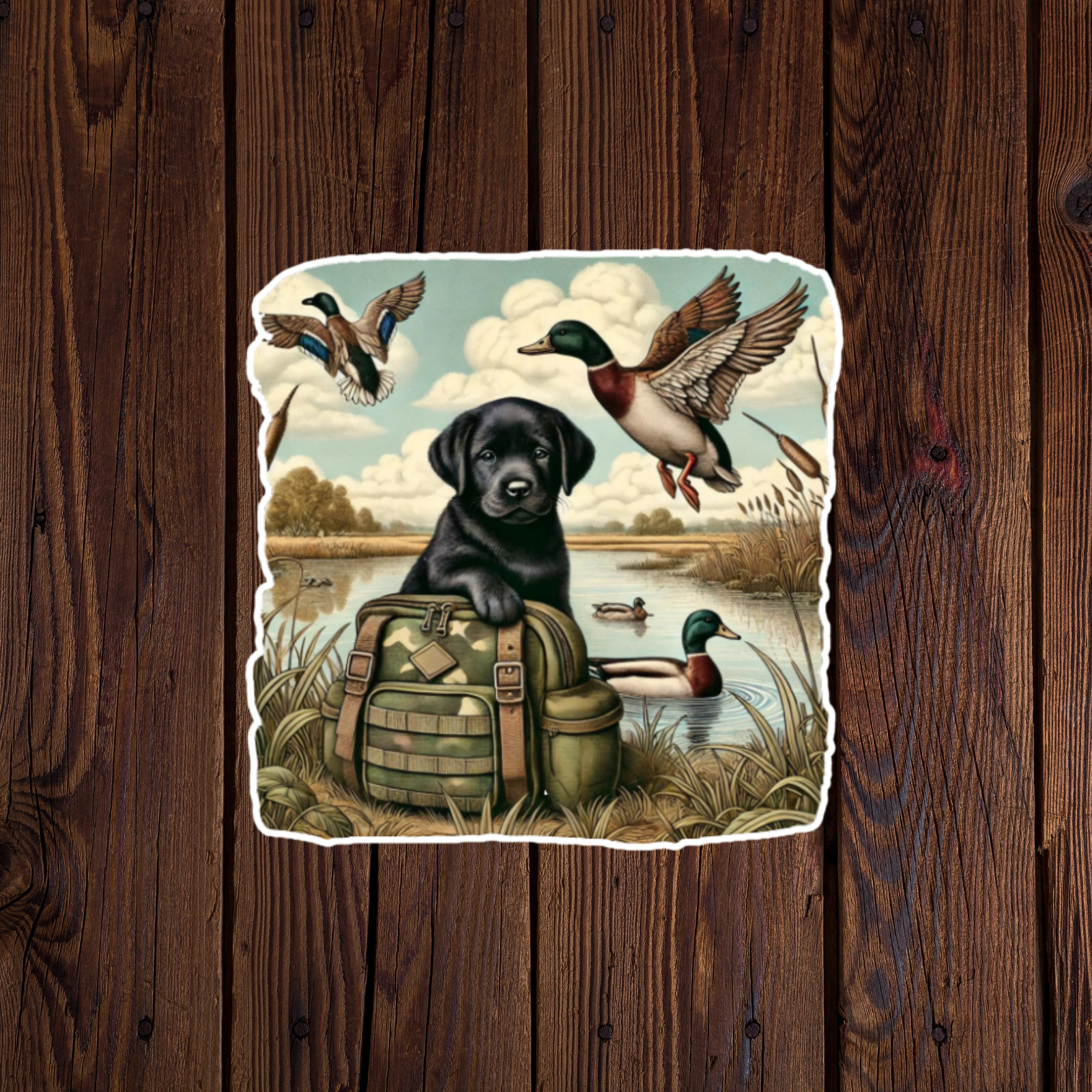Hunting sticker vinyl decal lab dog fishing deer gun duck novelty laptop