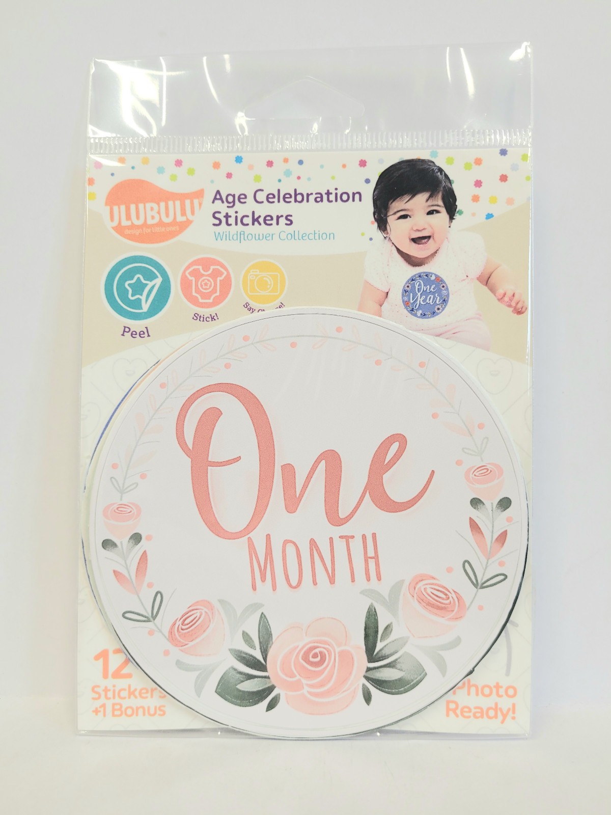 Age Celebration Stickers – Ulubulu – Wildflower Flower Set of 13 NEW Baby Birth