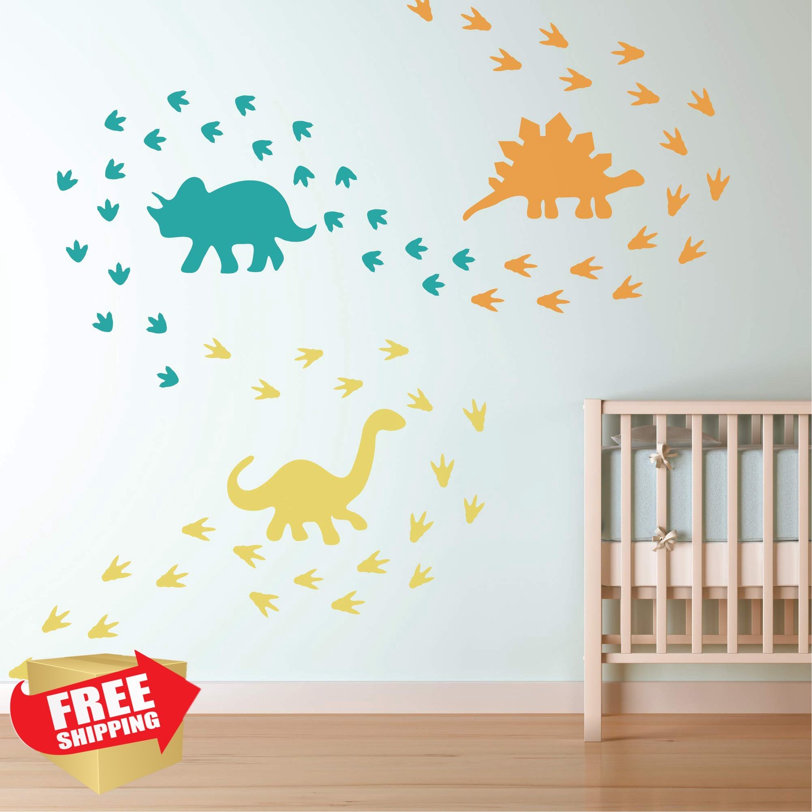 GULIGULI Dinosaur Footprint Decals