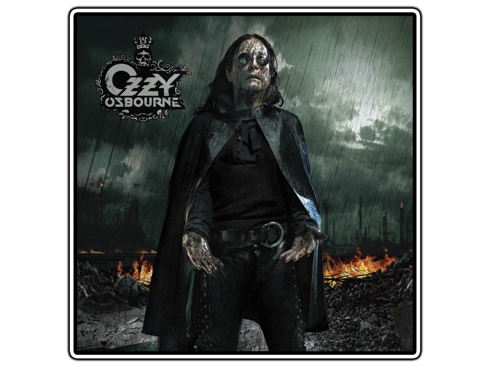 Ozzy Osbourne Black Rain Album Sticker Waterproof Vinyl Decal Die-Cut Laptop Car