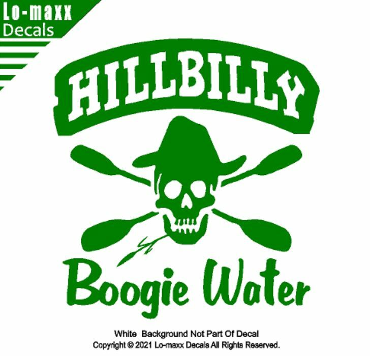 Hillbilly Boogie Water Whitewater Kayaking High Quality Die Cut Vinyl Decal Art