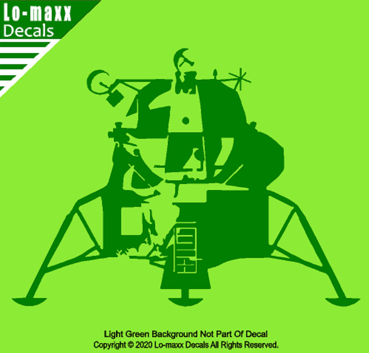 Apollo 11 Lunar Module NASA Art Custom Design High Quality Die Cut Vinyl Decal