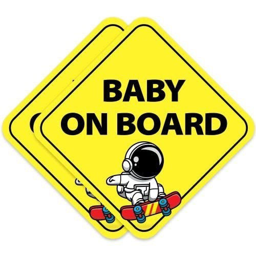 BABY ON BOARD STICKER DECAL 4 x 4 inches, Water proof,Dino, Animals, Cute sticke