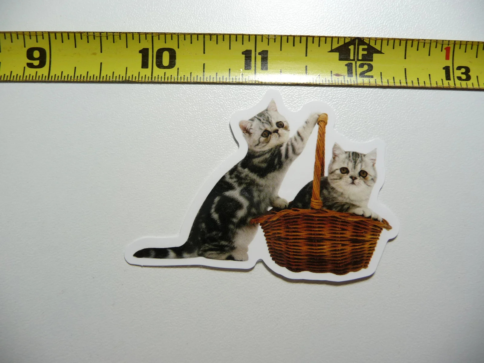 BASKET CATS SMALL STICKER DECAL FELINE PET HOUSE KITTEN FUNNY