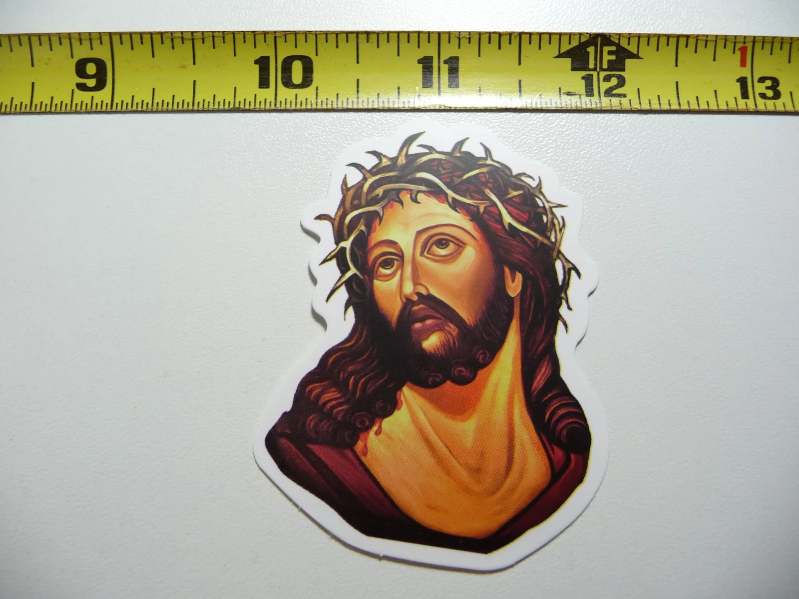 RELIGIOUS ORTHODOX JESUS CROWN THORNS SMALL STICKER DECAL CHRIST CHURCH