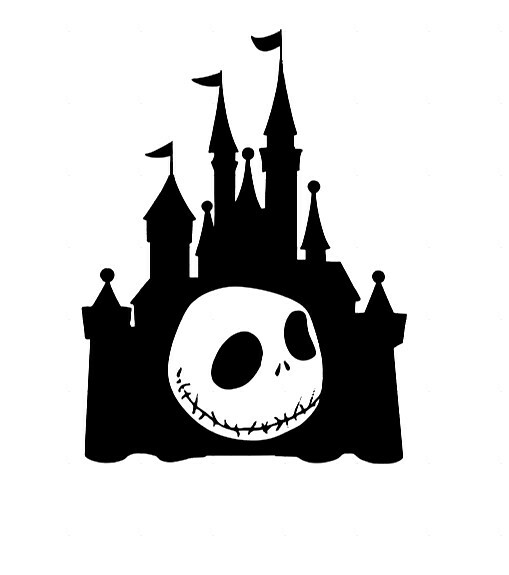 Custom Vinyl Decal Run Disney Castle Jack Skellington Nightmare Christmas NBC