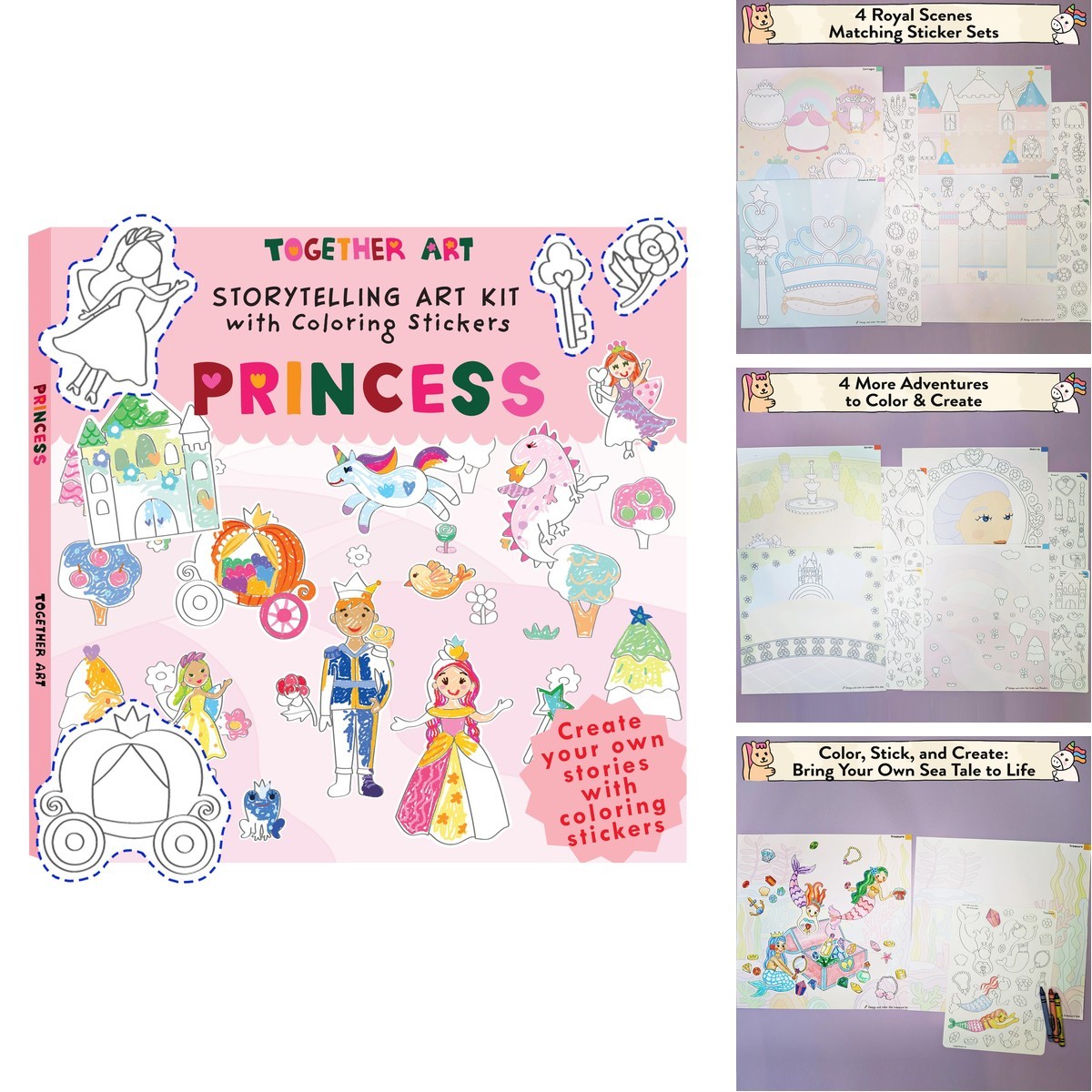Together Art Princess Color Your Own Storytelling Sticker Kit Your Own Diy