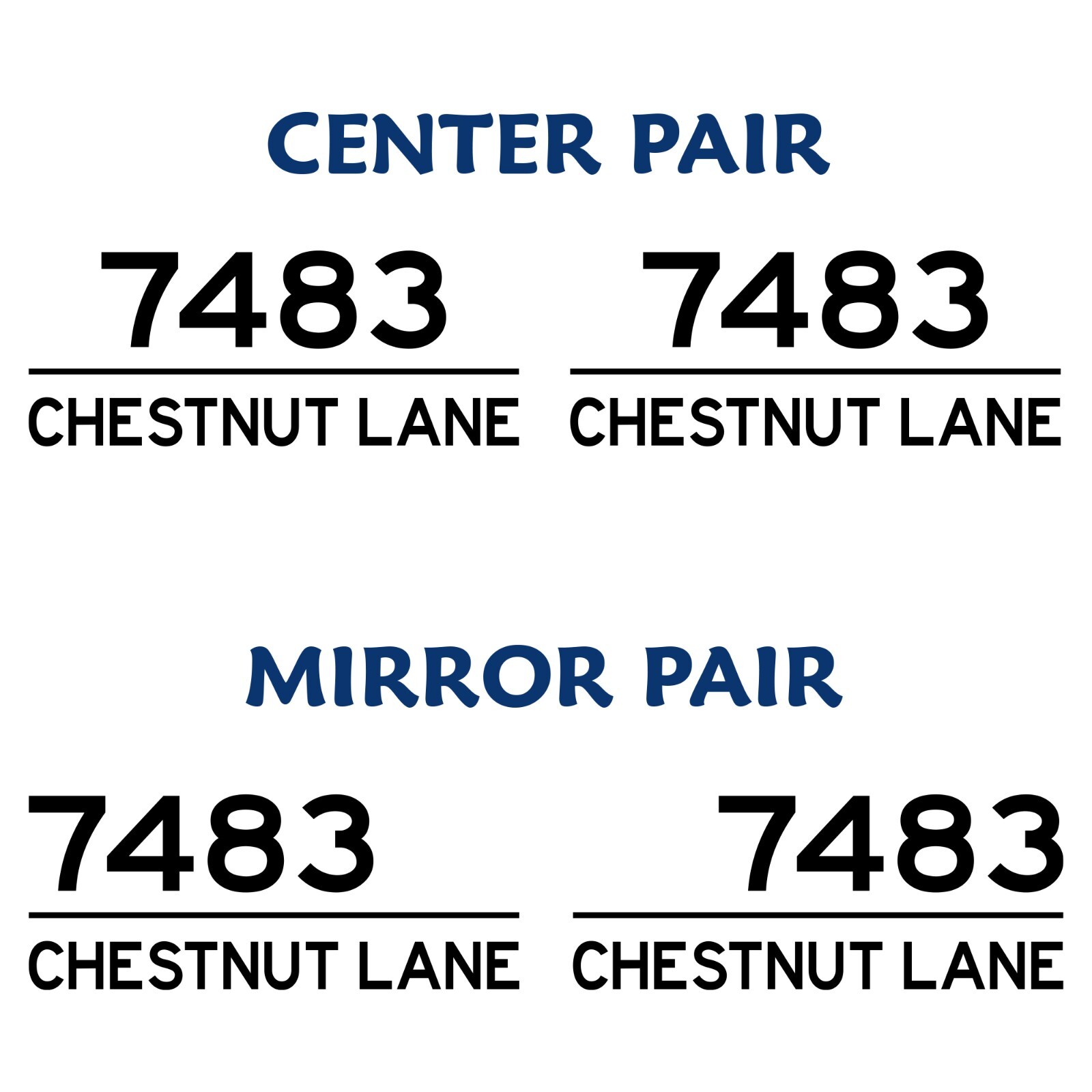 Reflective Address Number & Street Name Decal, Personalized Custom – 1277R
