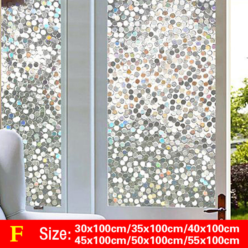 3D Window Films Anti UV Blackout Privacy Bathroom Glass Stickers Home Decor 1PC