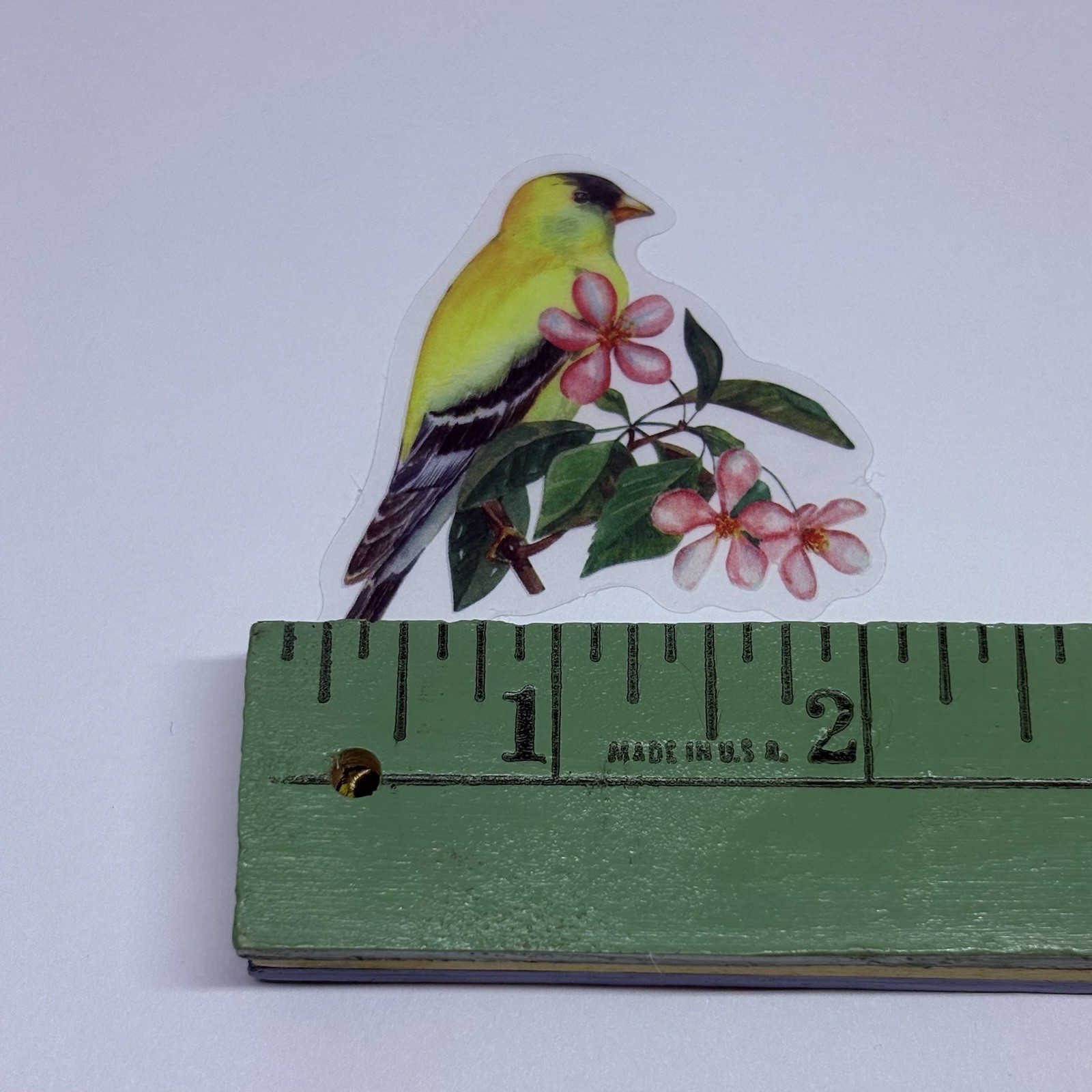American Goldfinch Sticker Animal Art Transparent Journal Decal Vinyl Tc6