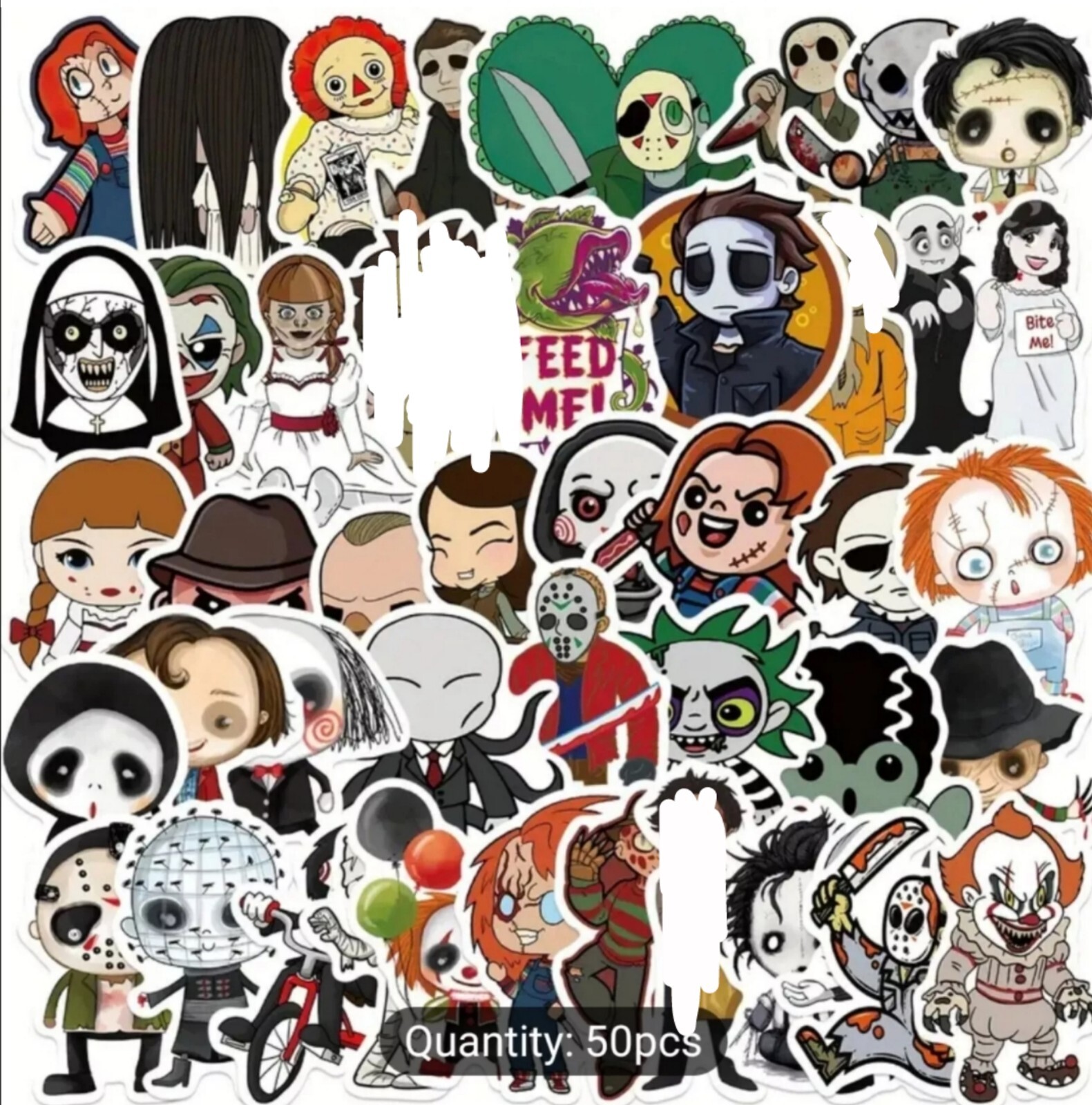 20 PCS Halloween Cartoon Scary Spooky Characters Stickers BRAND NEW