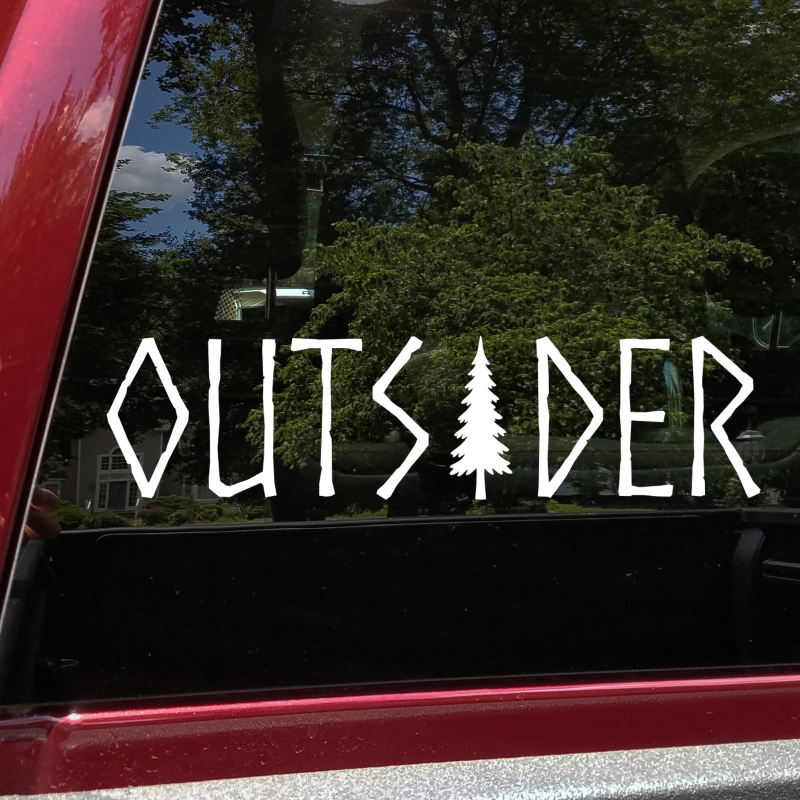 Outsider Pine Tree Vinyl Decal V2 Camping Hiking Outdoor Nature Design Sticker