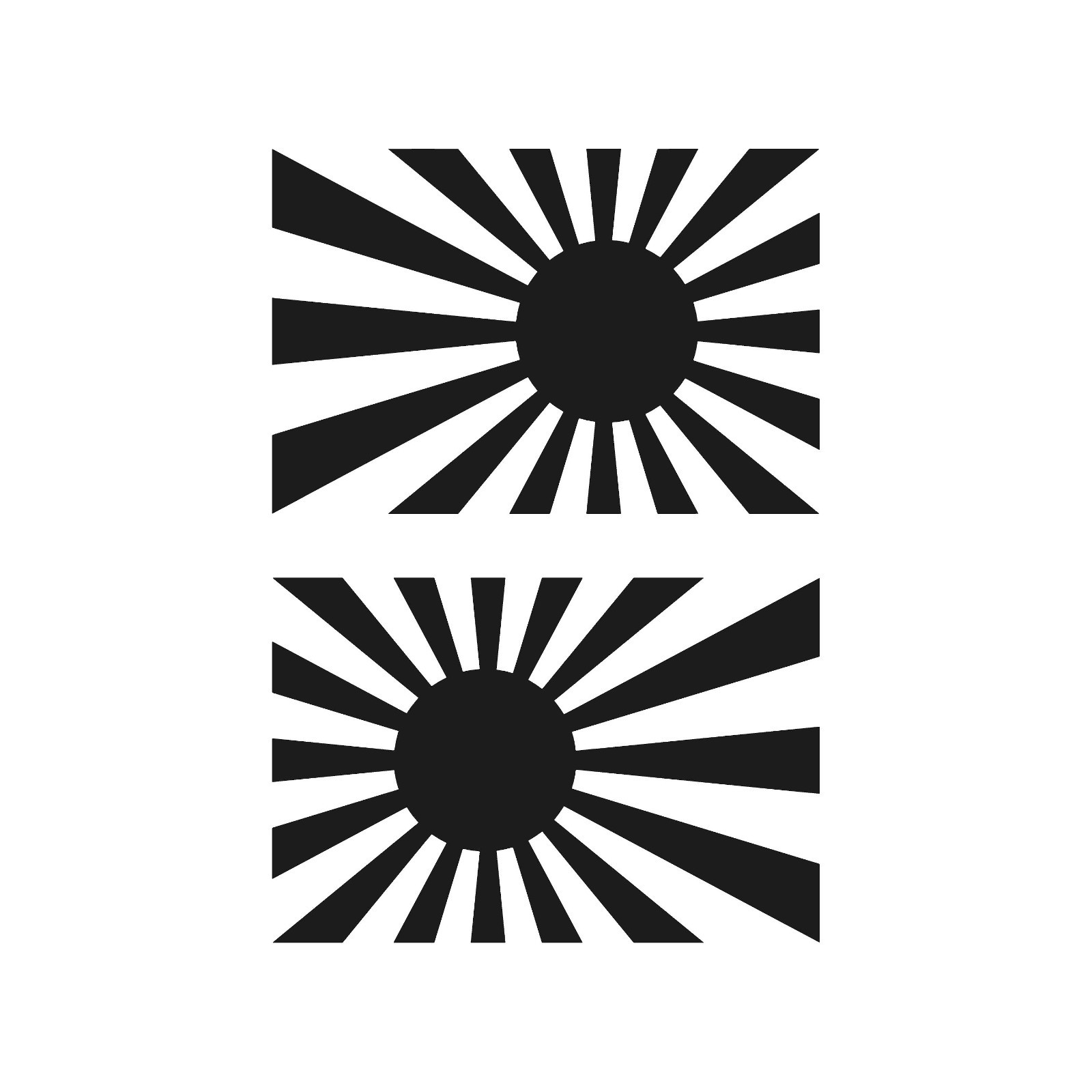 Set of 2 Japan rising sun flag Vinyl Decal Window Japanese JP Laptop Sticker