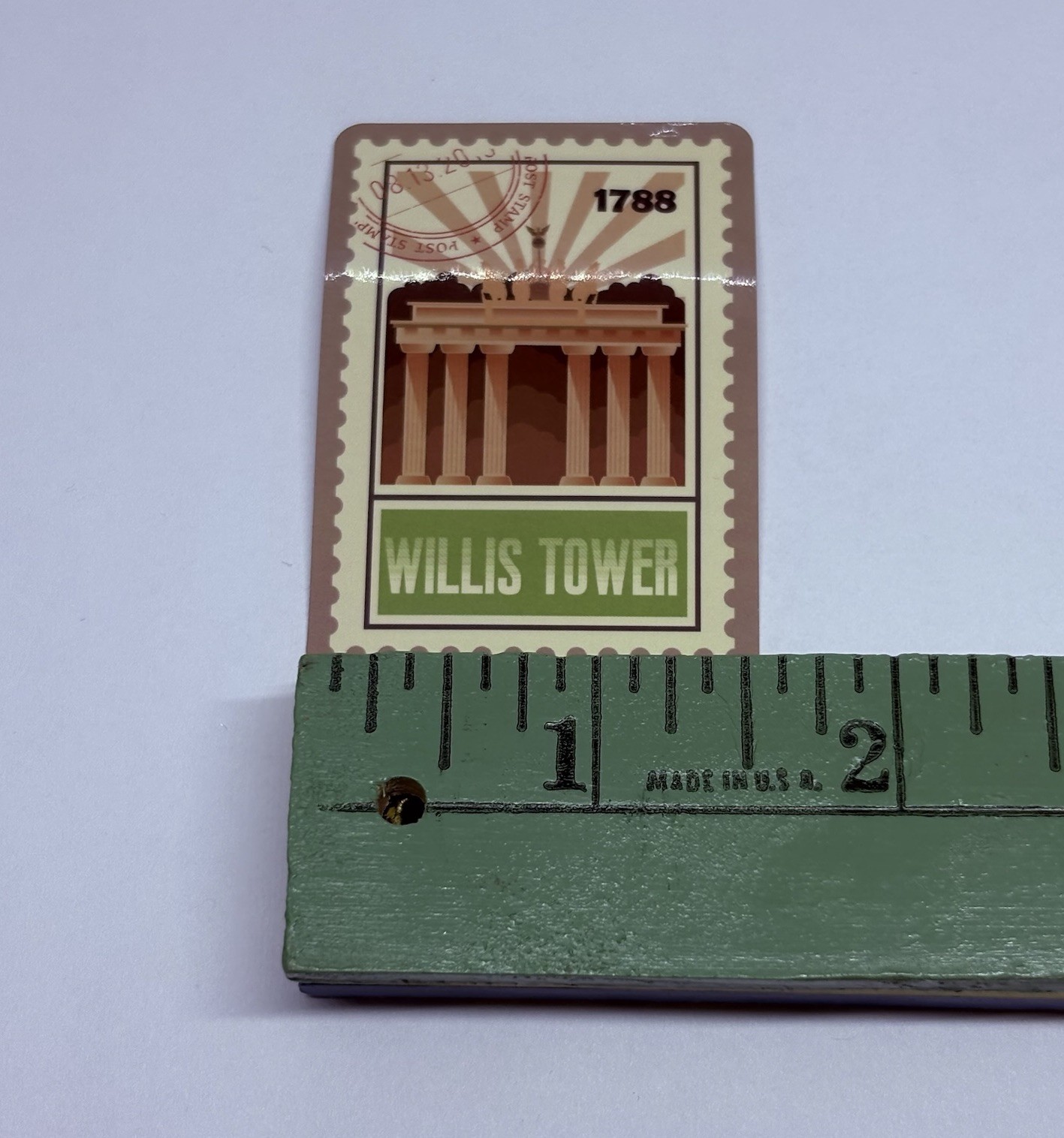 Willis Tower Postage Stamp Novelty Sticker Vinyl Decal Travel Cool Art Tc9