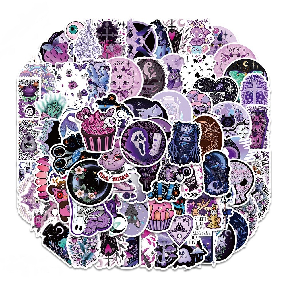 200pcs SPIRITUAL Stickers Pack,Crystal Potion Gothic Halloween Stickers, #225236