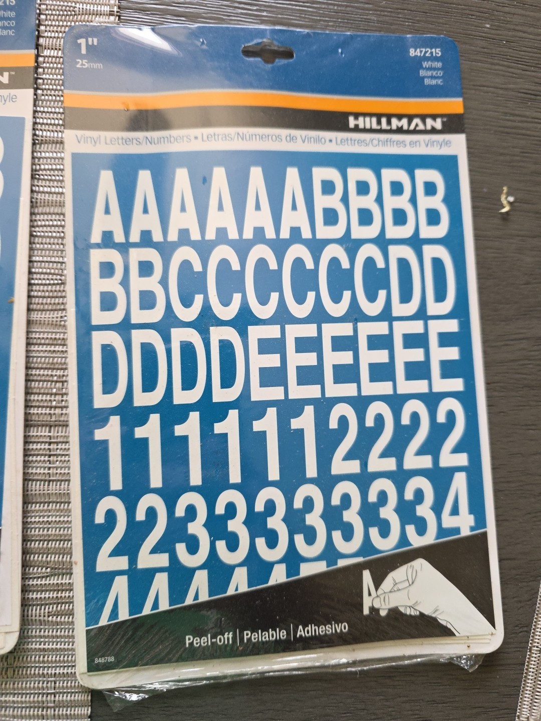 3x Permanent Adhesive Vinyl Letters & Numbers 1" GOTHIC WHITE ""SHIPS TODAY""