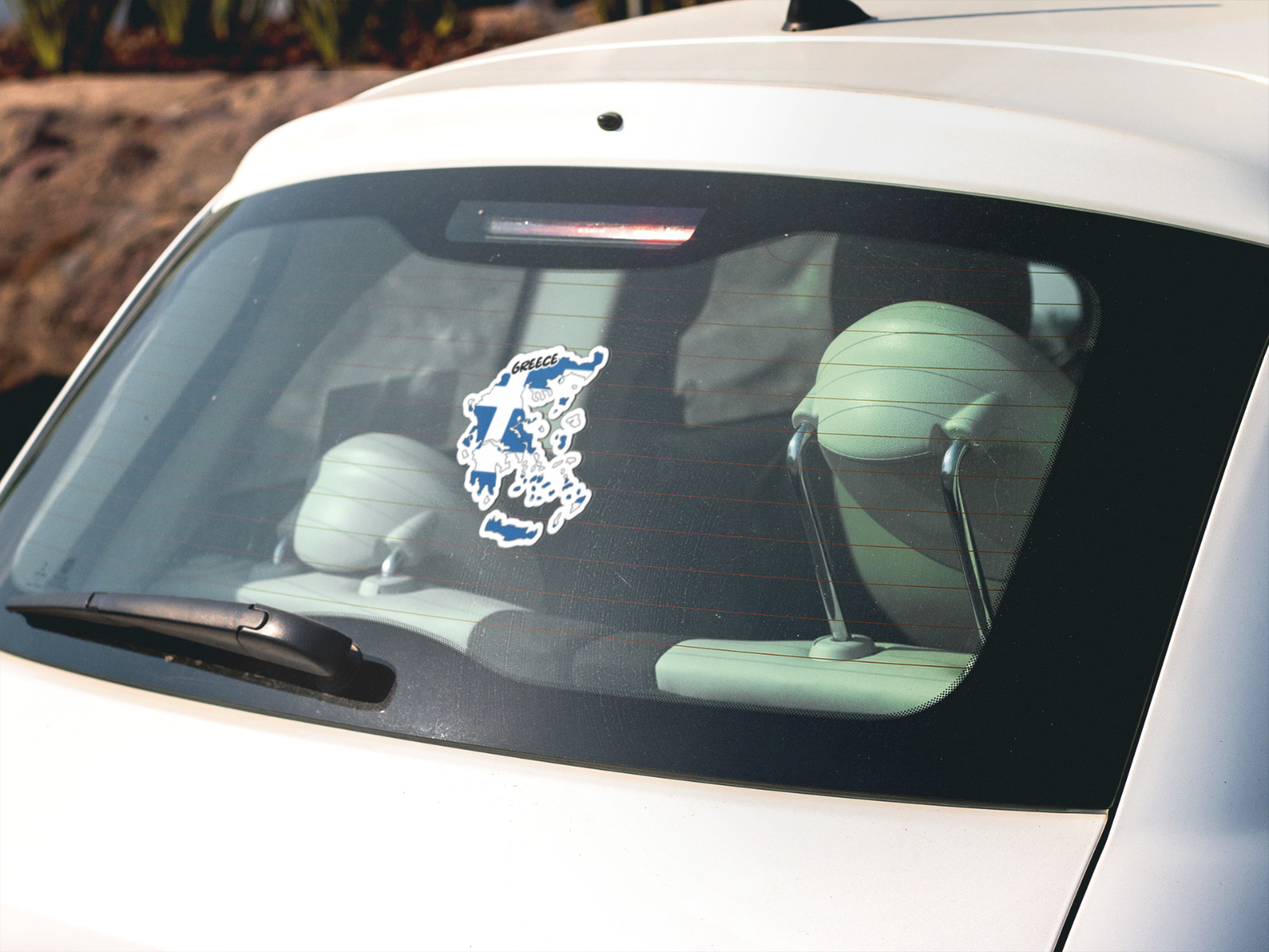 Greece Map Flag Sticker Decal