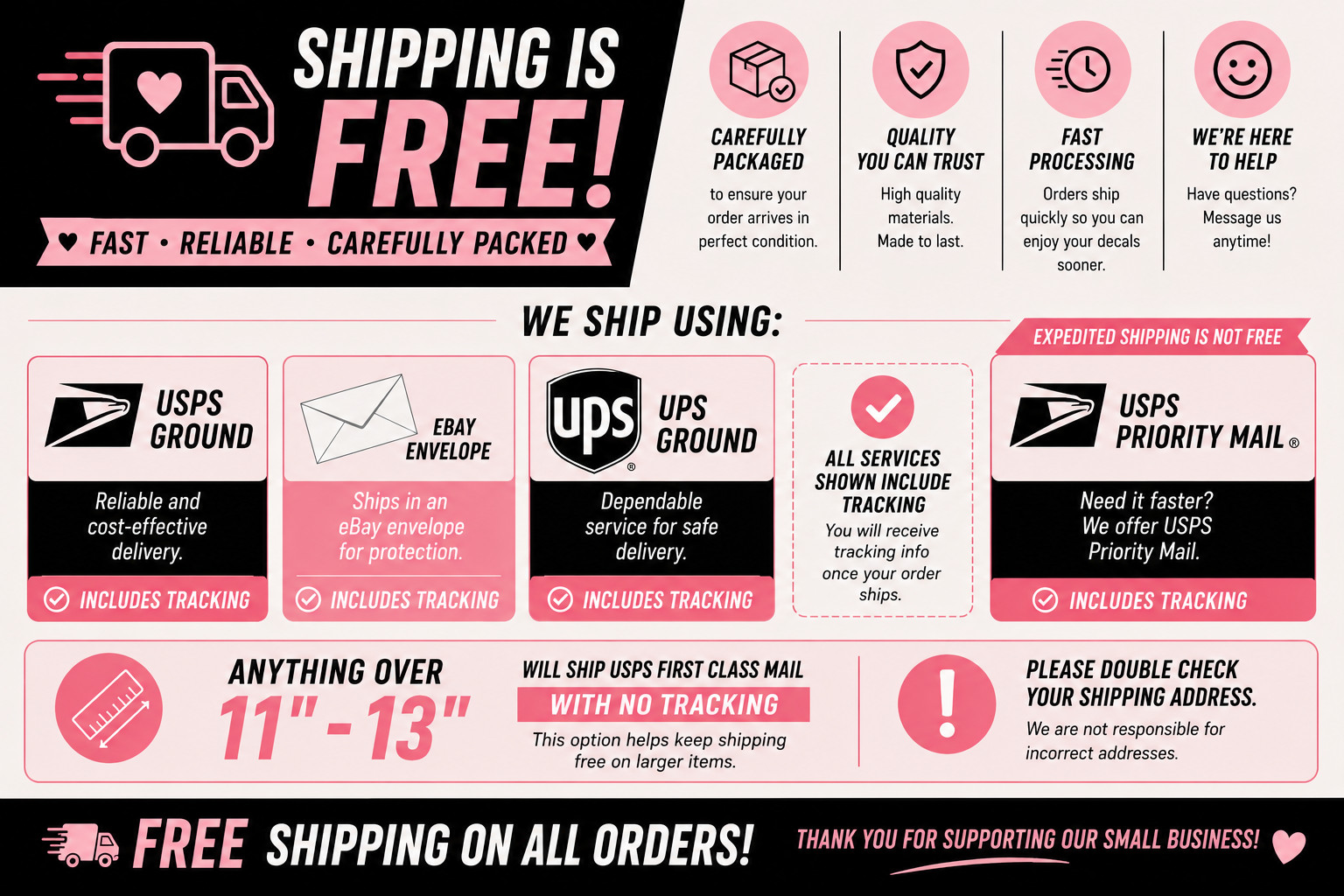 Custom Personalized Vinyl Decal Sticker – Any Text & Name – Lettering – Message