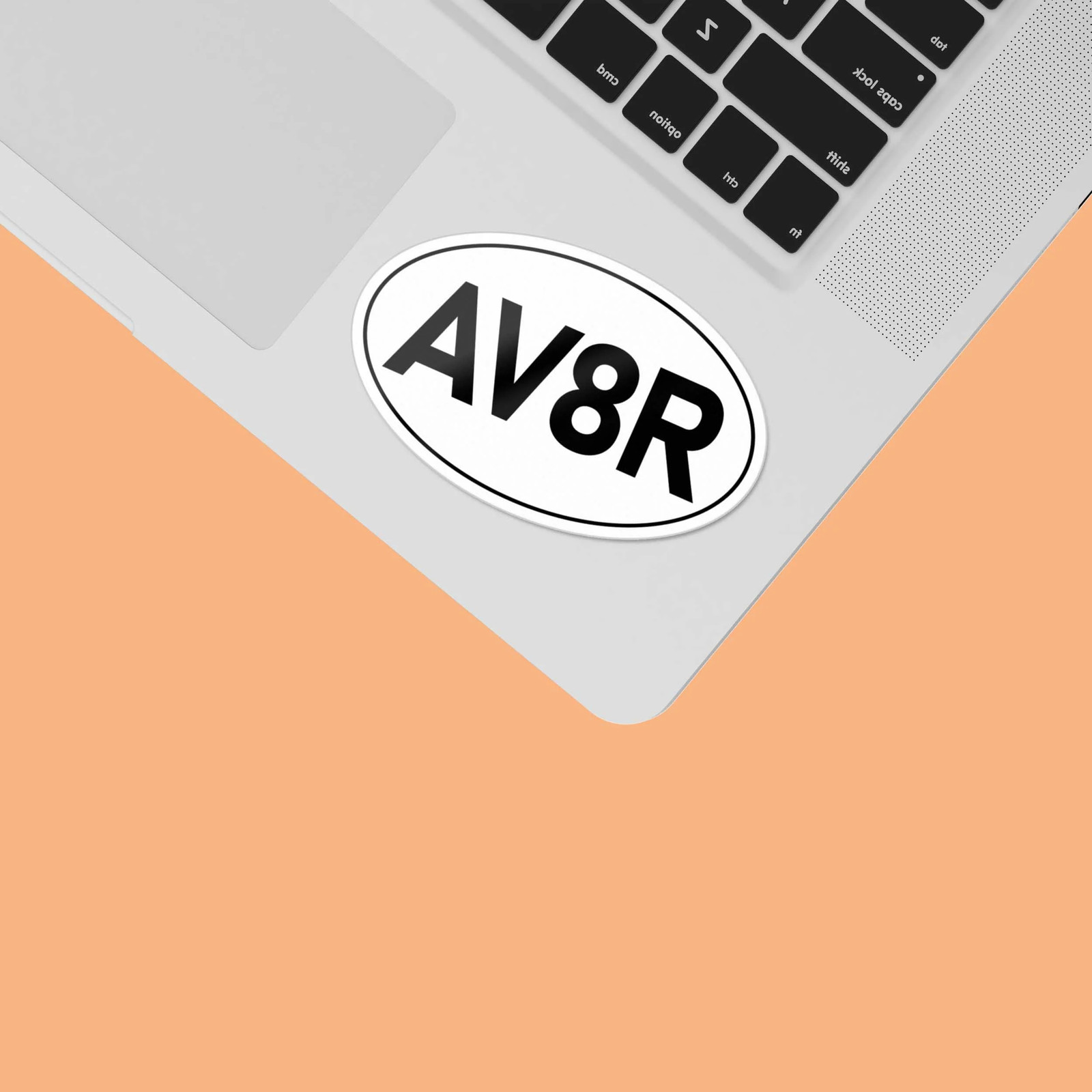 AV8R Airplane Pilot Classic White Oval Sticker