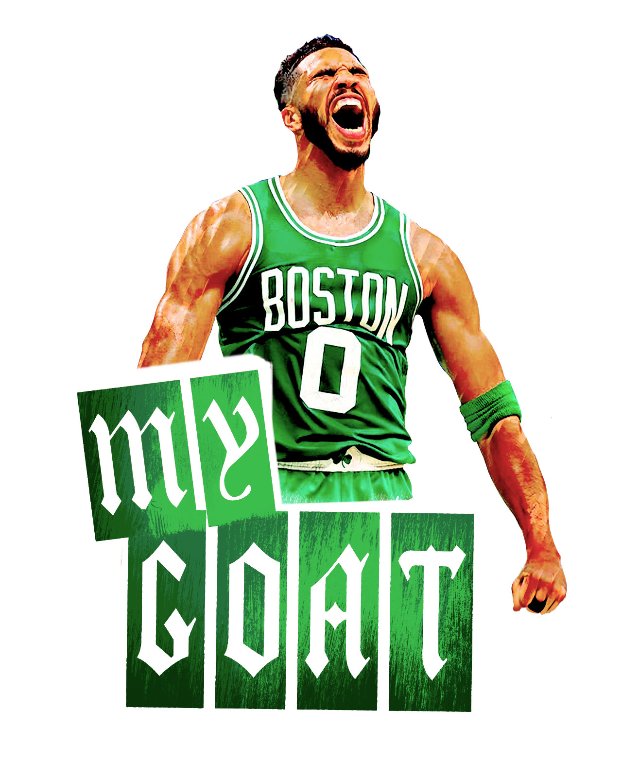 3" x 2" Jayson Tatum 'MY GOAT' Vinyl Matte Sticker