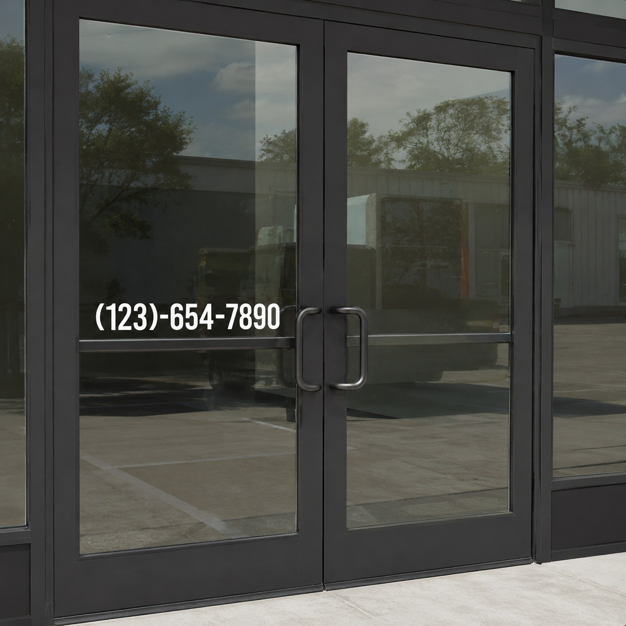 Custom Phone Number Vinyl Decal – Business Window or Car Sticker