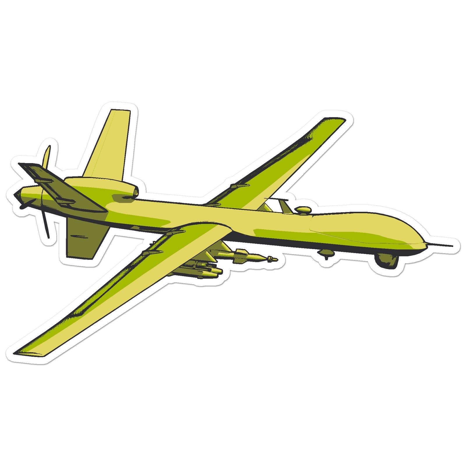 Attack Drone Missiles – Vinyl Decal Sticker – Car Window Laptop – ebn11488