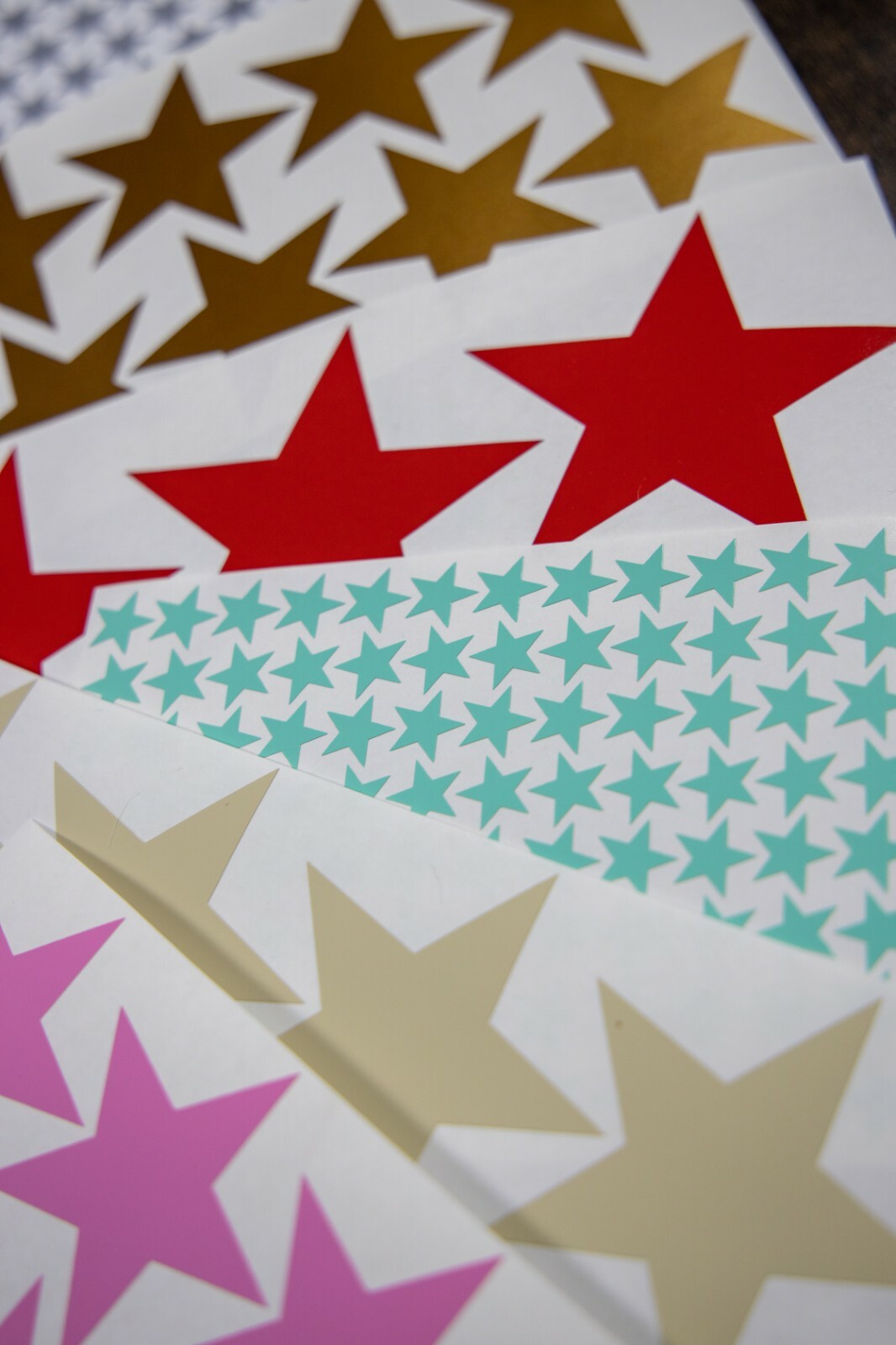 Star stickers! Pick your size and color! Permanent outdoor glossy vinyl decals.