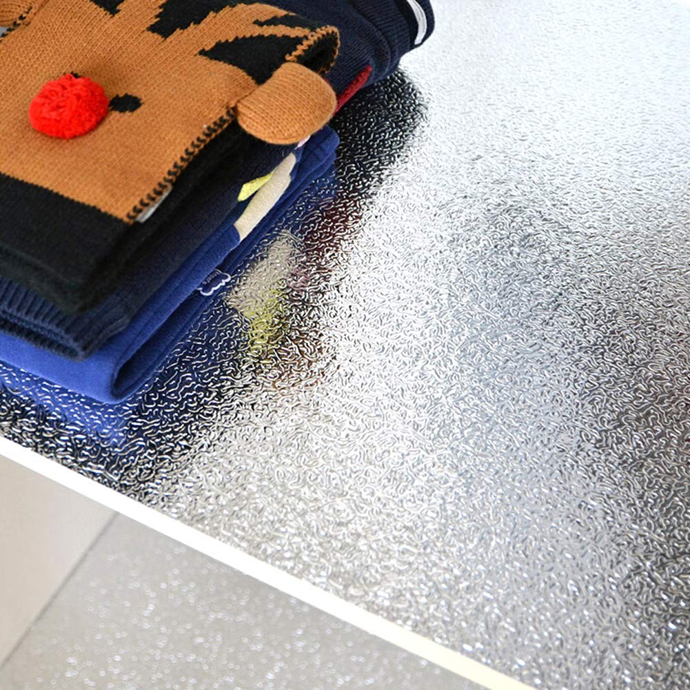 Silver Contact Paper Peel and Stick Waterproof Kitchen Backsplash Wallpaper