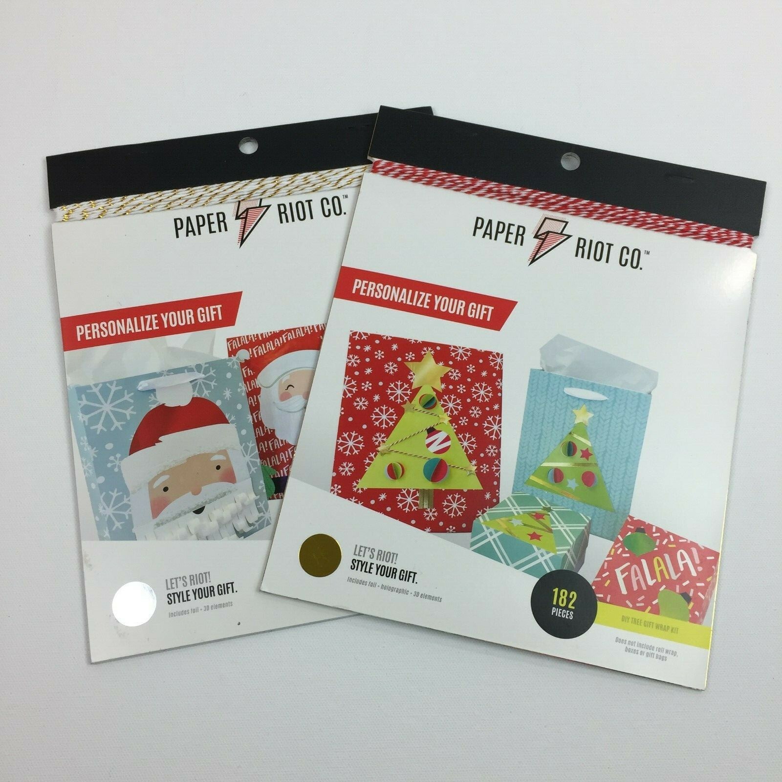Paper Riot Co. Christmas Tree Decorative Wall Art Santa Gift Craft Book Set 2