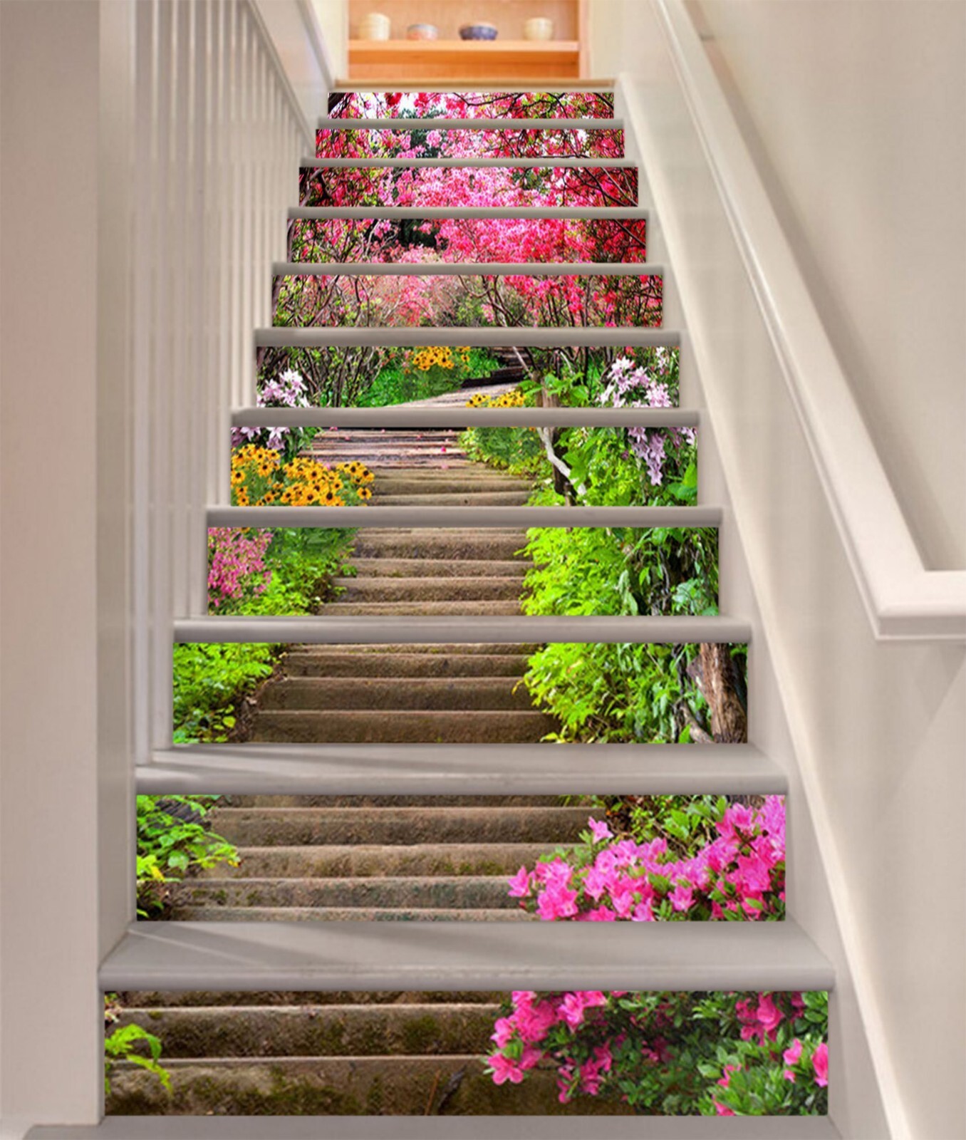 3D Park Stairs AZ950 Stair Risers Decoration Mural Vinyl Wallpaper Kay