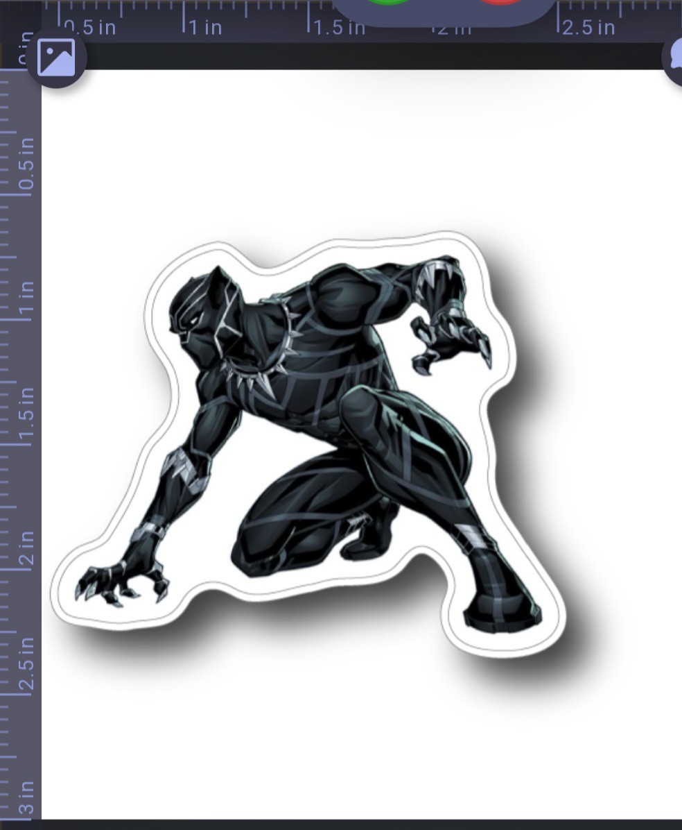 AVENGERS PRESENTS: THE BLACK PANTHER X VYNIL DIE-CUT STICKER 2X2