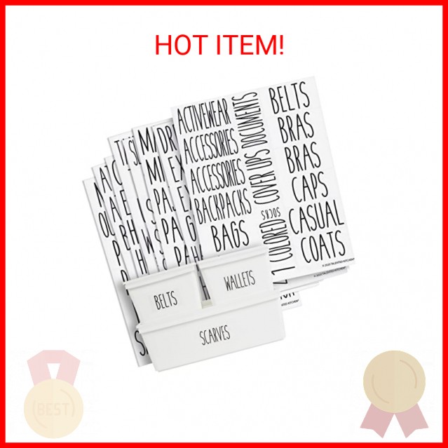 Talented Kitchen Clothing Bin Labels – Water-Resistant Closet Organizer Labels –