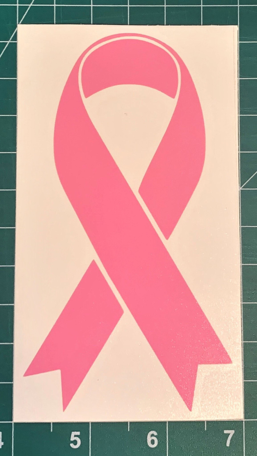 BREAST CANCER PINK RIBBON – OUTDOOR VINYL DECAL / STICKER – 5 SIZES AVAILABLE