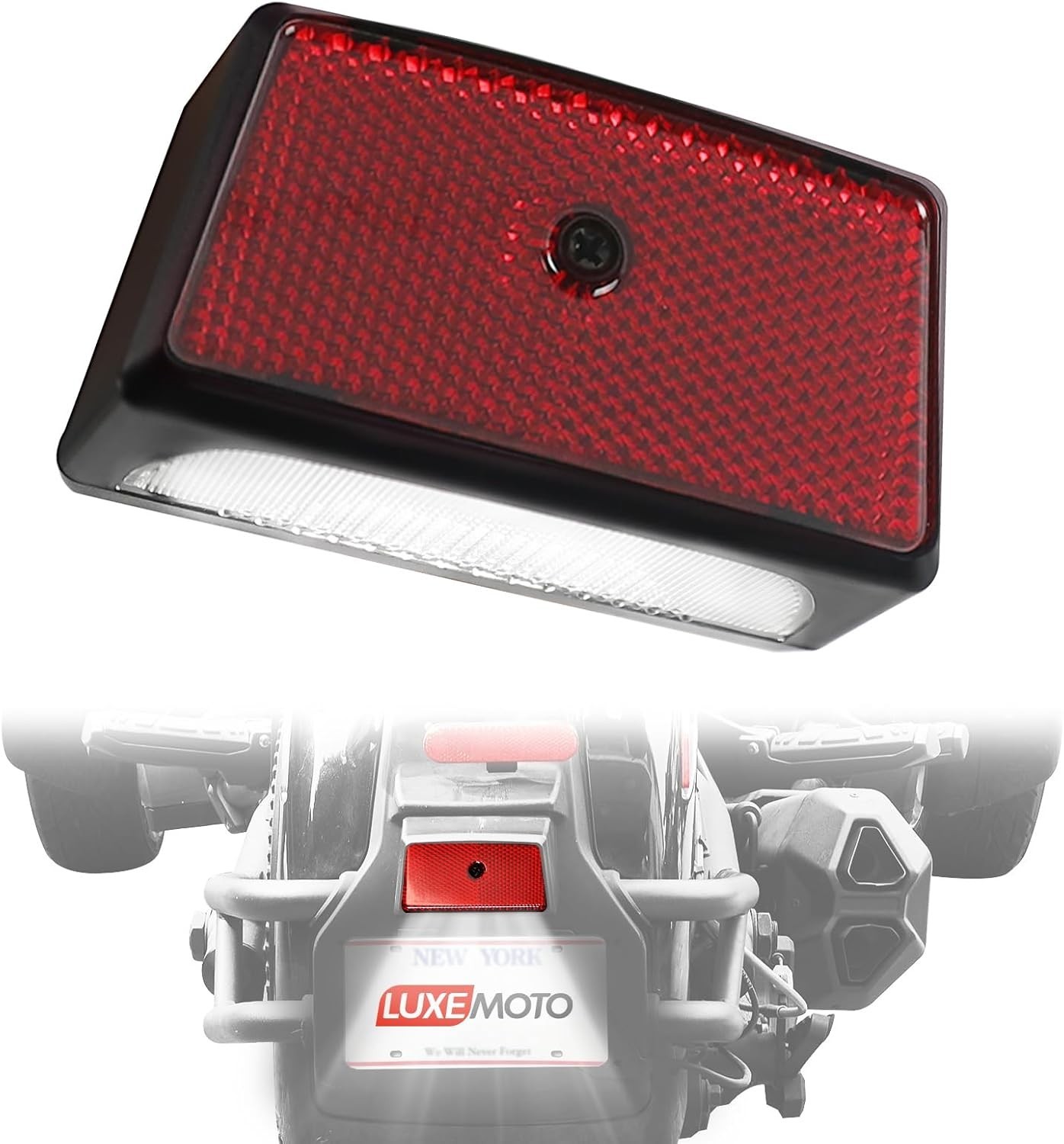 LUXEMOTO LED License Plate Light for Can-Am Spyder F3 All Models Red