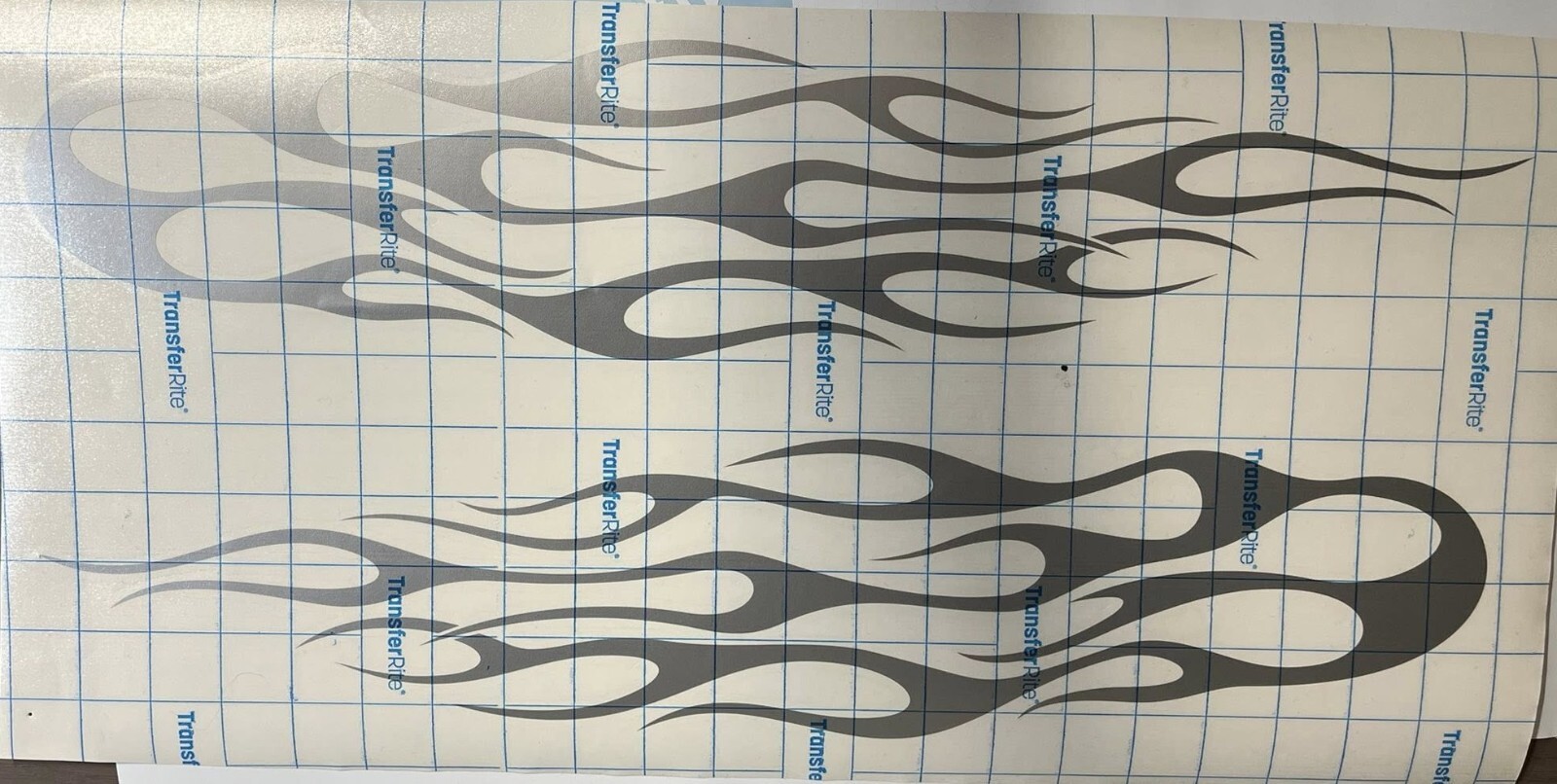 22" Silver racing flames set of 2 die cut vinyl decal sticker wall window