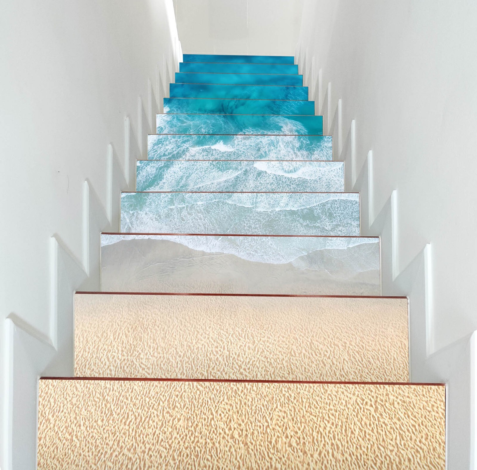 3D Expected Sea J162 Stair Risers Decoration Photo Mural Vinyl Decal Wallpaper E