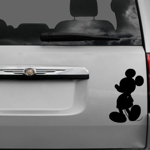 Mickey Mouse Silhouette Decal Sticker for Macbook Laptop Car Window Wall Decor