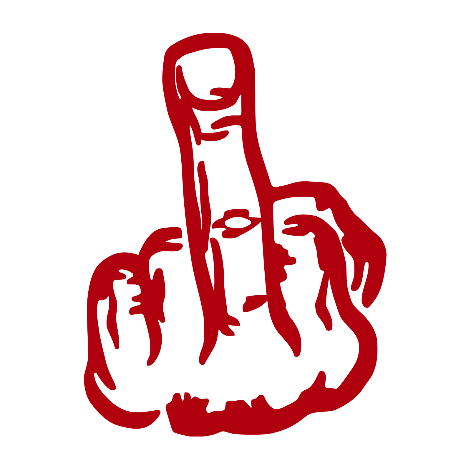 Middle Finger Die Cut Vinyl Decal No Background Multiple Colors Made in USA