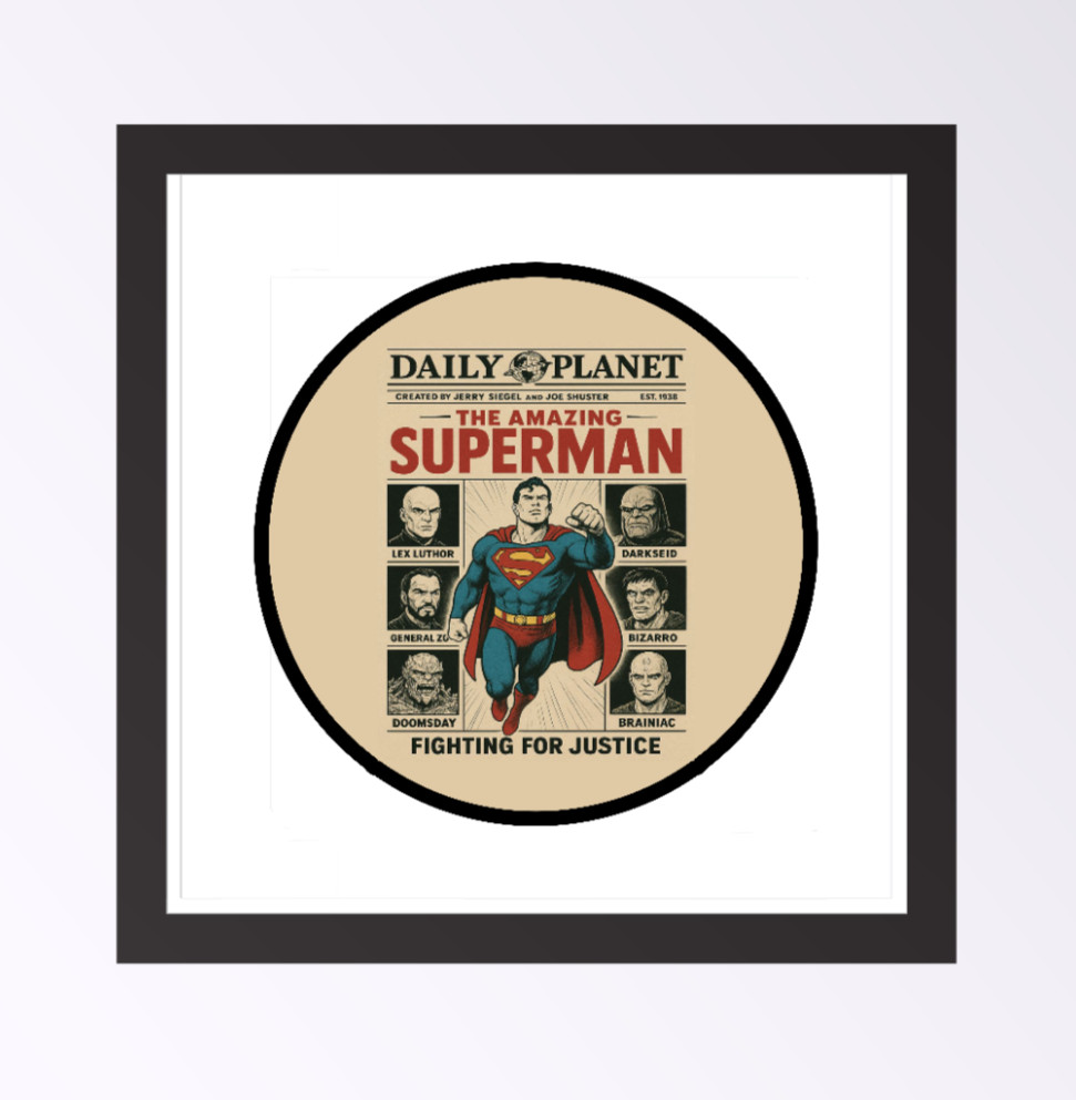 Superman (Daily Planet ) – 4" Handmade Vinyl Decal Vehicle Cooler Laptop Decor