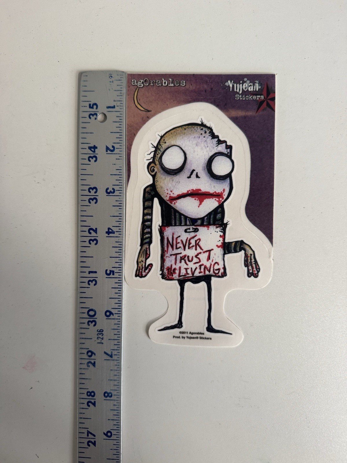 Agorables Never Trust Living Sticker Yujean Stickers 6.5”