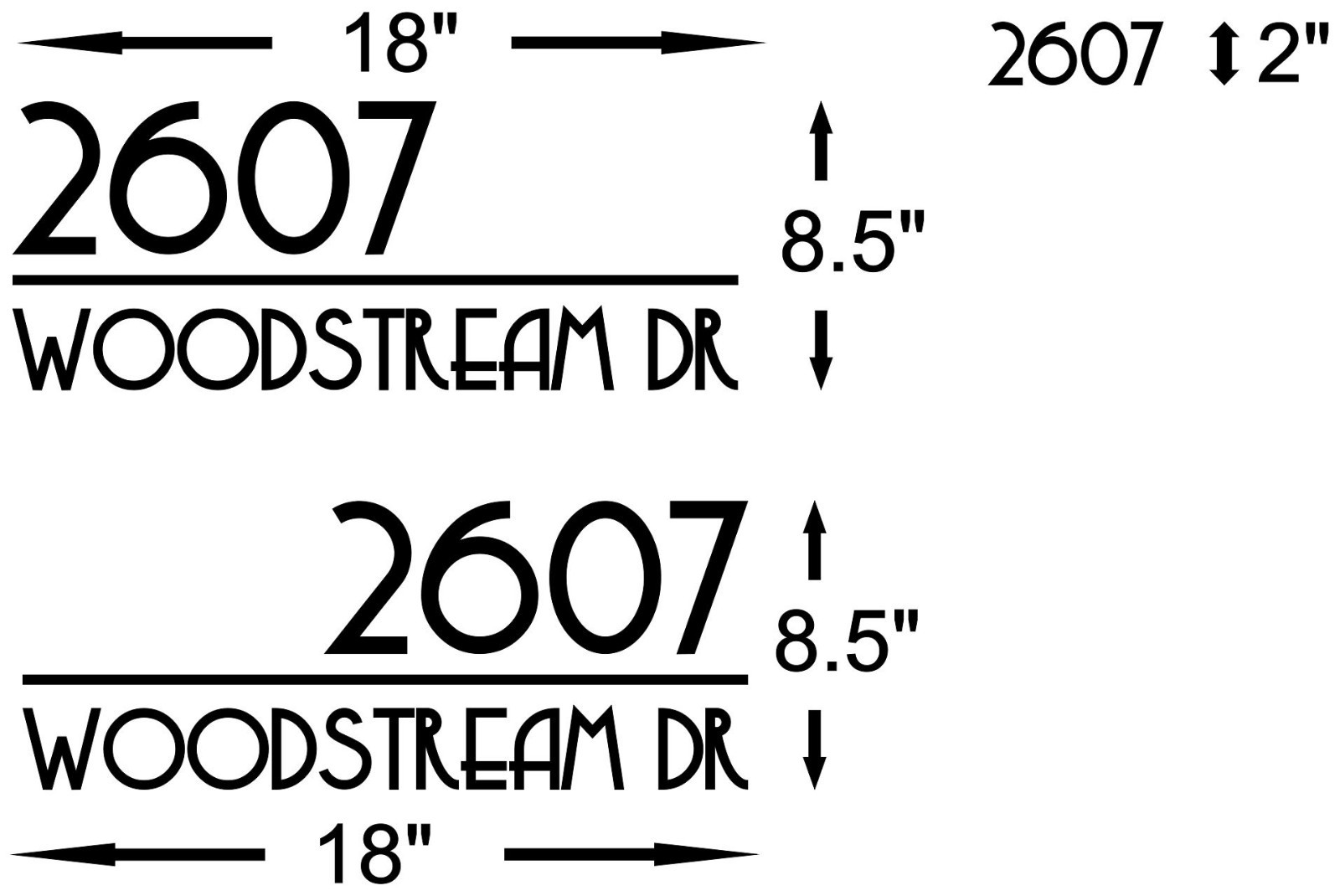 3-pack Oversized Mailbox Numbers and Address Vinyl Decals Home Address COPA
