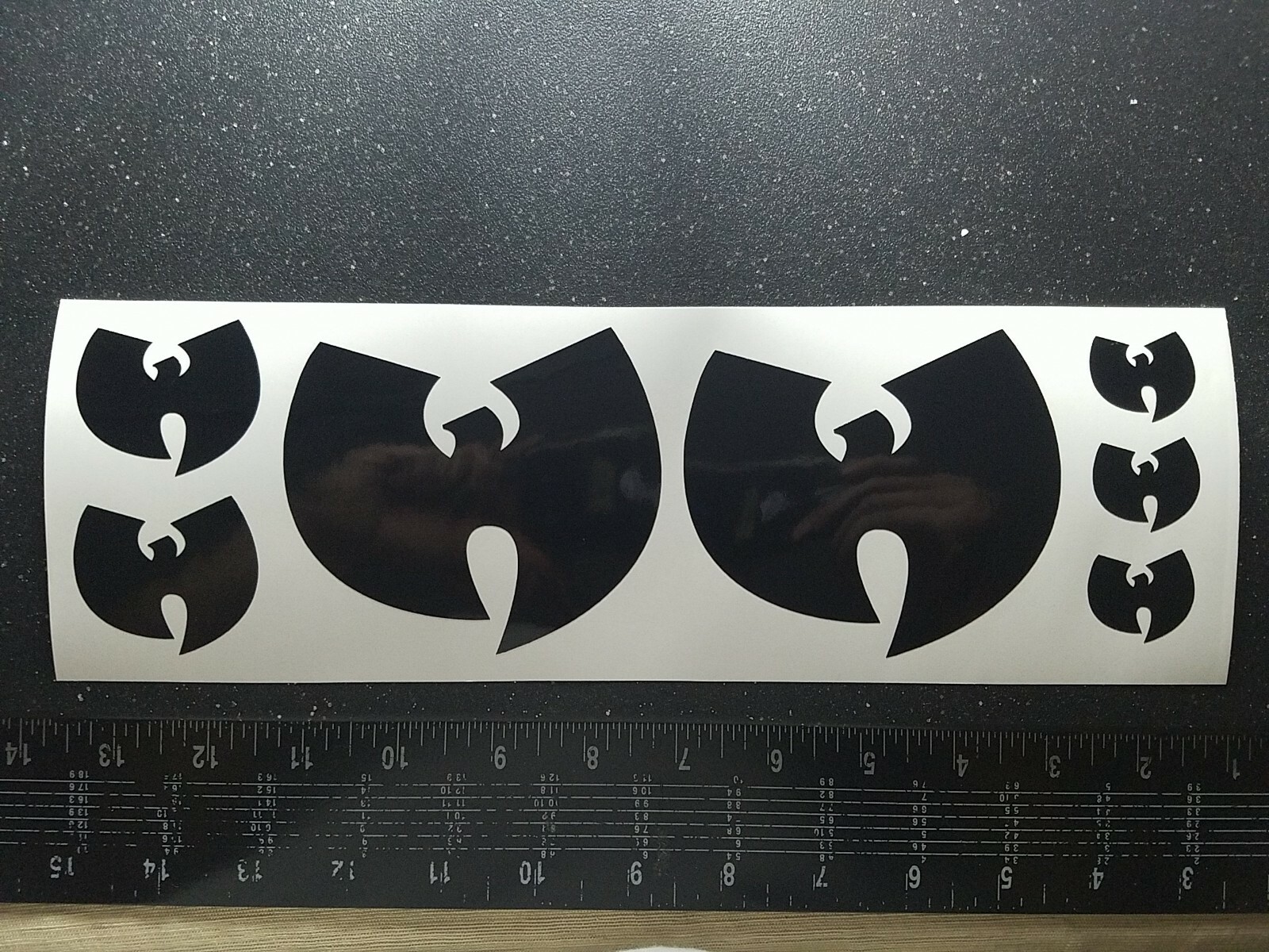 7 Wu-Tang Street Wear Black Vinyl Decals Set, Car truck Bumper Laptops