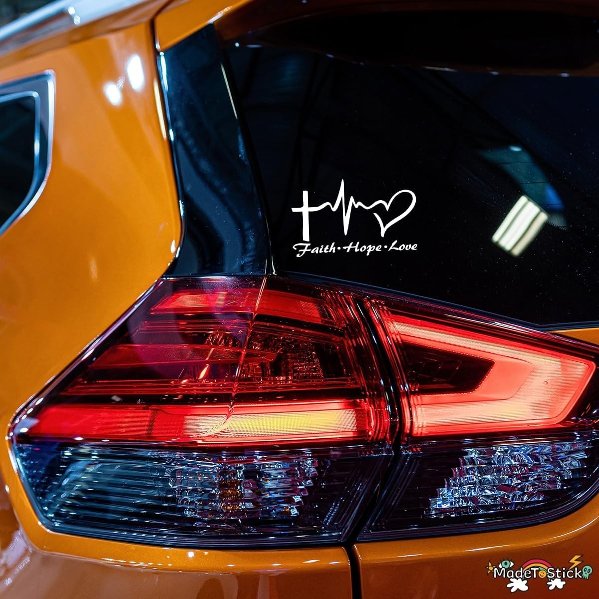 Faith Hope Love 3.1" x 5" Sticker Vinyl Decal