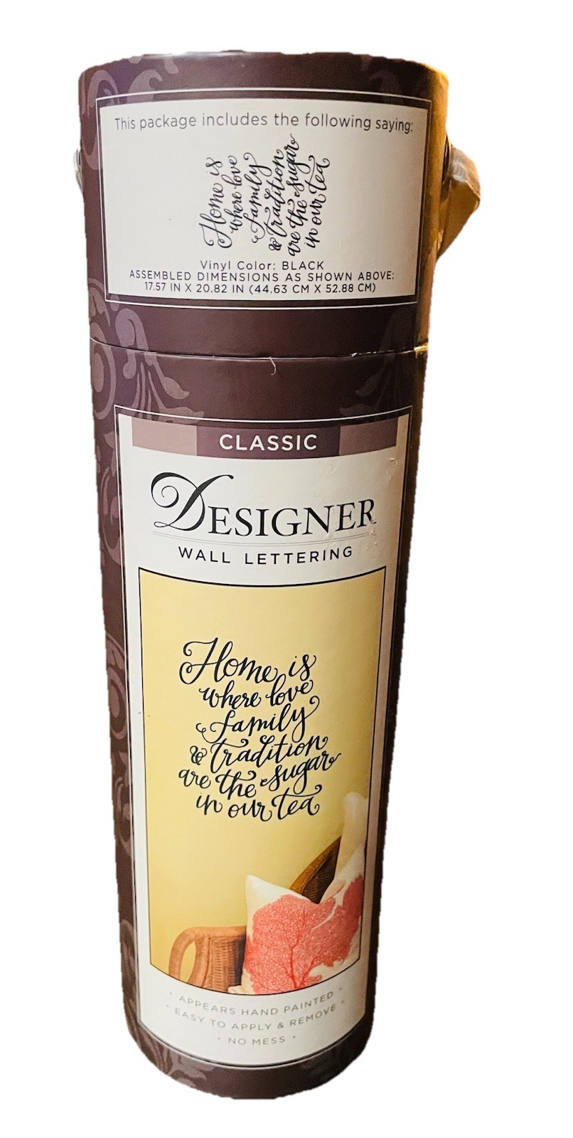 Classic Designer Wall Lettering – home is where love family& traditions are
