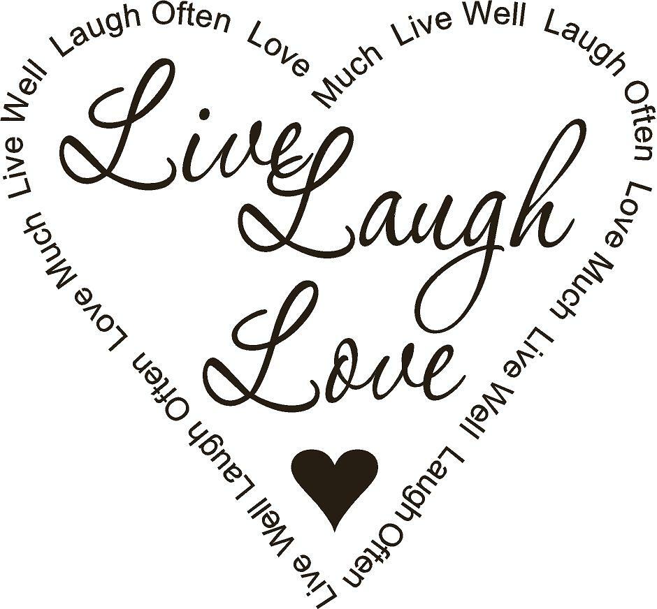 Live Laugh Love Vinyl Decal Home Décor 12" x 14"