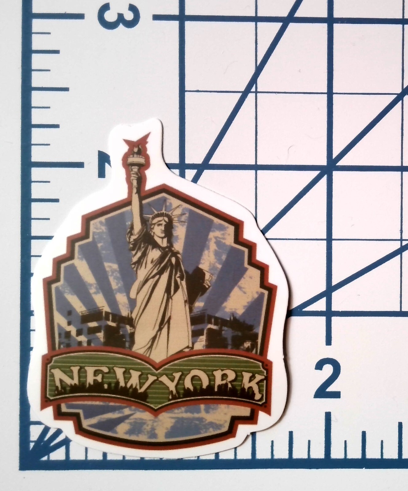 Vintage New York City Sticker Statue of Liberty Vinyl Die Cut Journal Gift